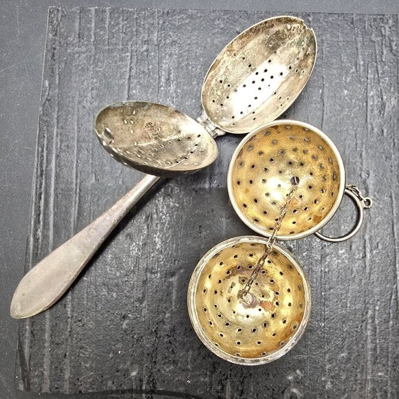 Vintage National Silver Co. Silver-Plated Spoon And Ball Tea Infuser HS251 - Picture 2 of 6